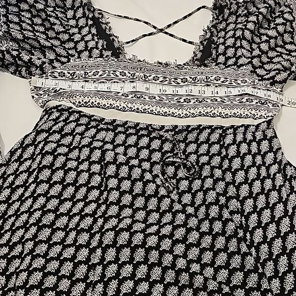 Free People “Heart Of Gold” Blue/Black Dress medium - Picture 6 of 10